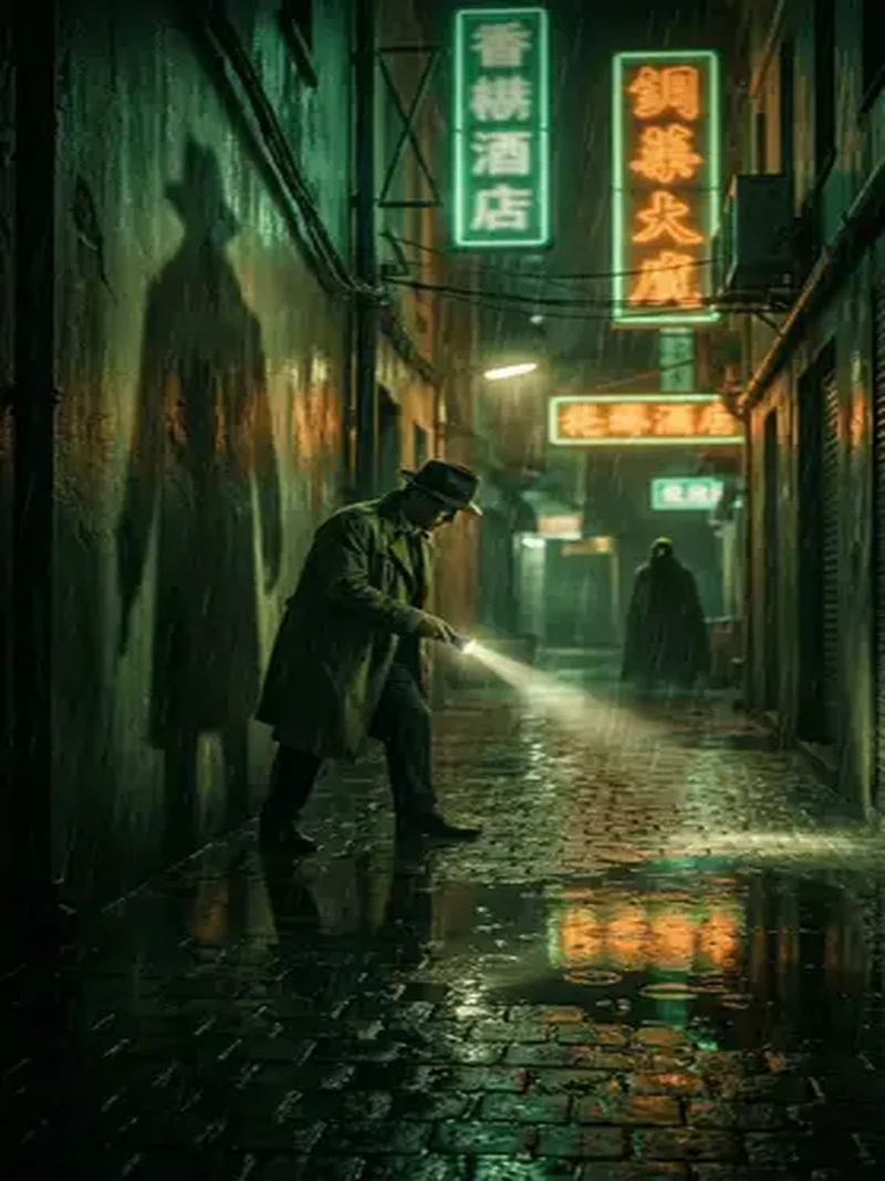 暗巷追踪犯罪悬疑电影海报