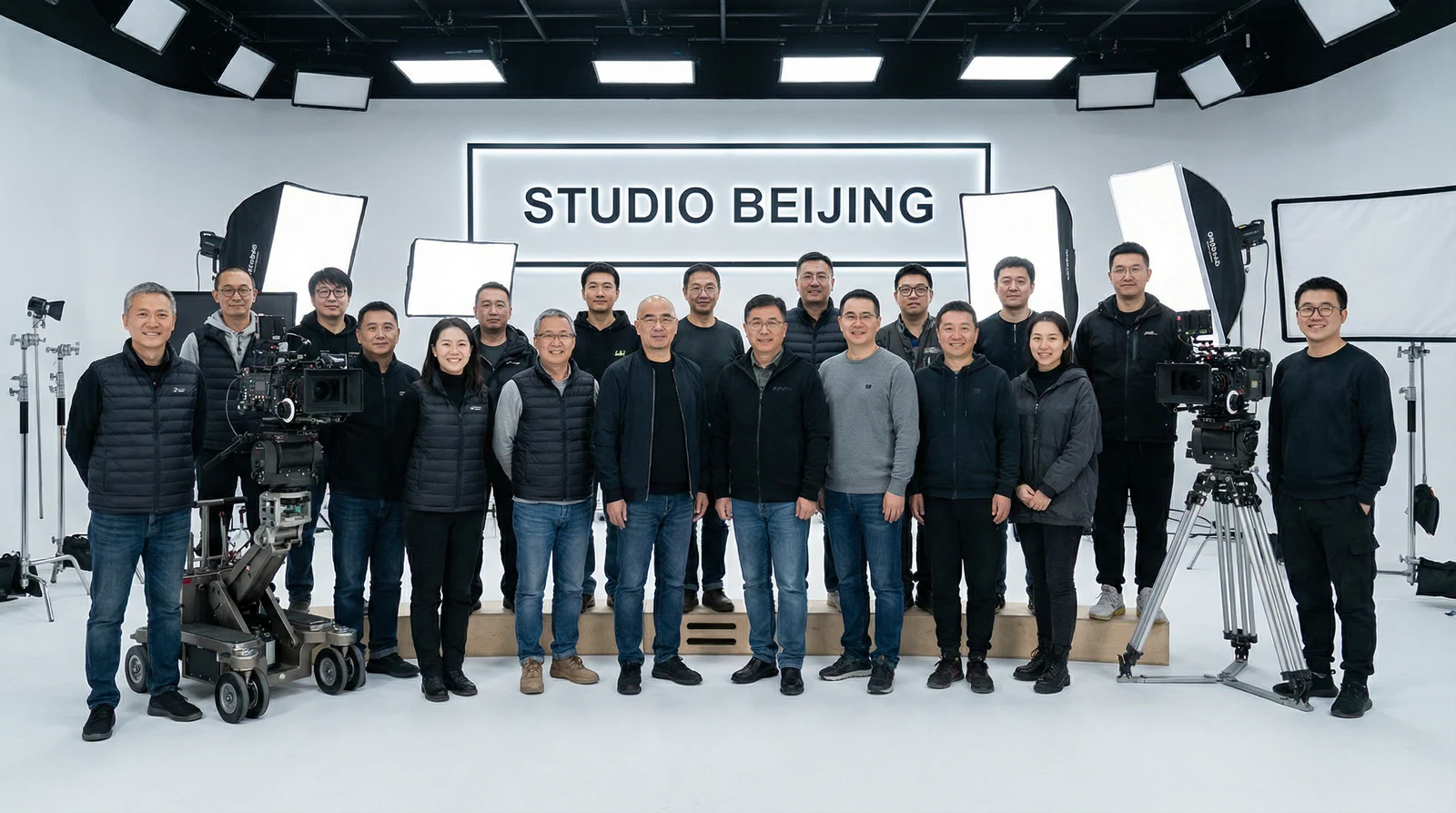 海角社区专业影视制作团队合影